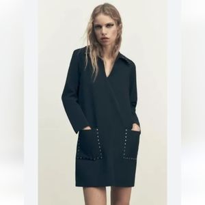 NWT Zara Studded Collar Dress